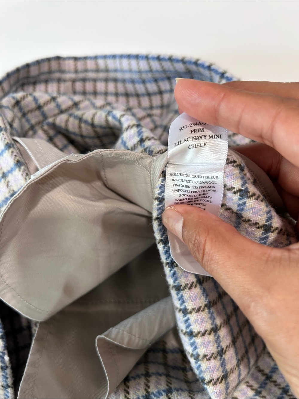 Rails Blue and Cream Checked Mini Skirt - Picture 10 of 16